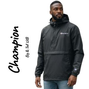 Champion | Jacket Packable Hooded Windbreaker w/ Pockets | Big & Tall 2XB